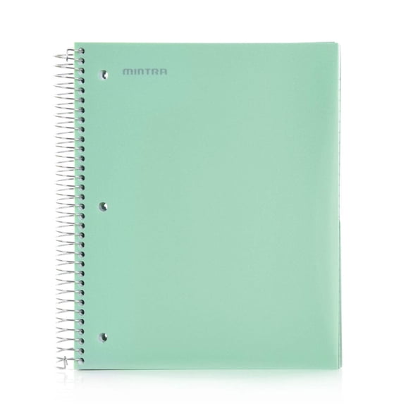 Mintra Office Durable Spiral Notebook & Sketch Book, 8.5in x 11in, Green, 200 Pages