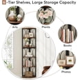 thumbnail image 4 of Finmind 67 Inch 6-Tier Rustic Corner Shelf, Freestanding Bookshelf Storage Rack for Living Room, Small Spaces, Brown & Black, 4 of 5