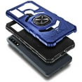 thumbnail image 3 of Nagebee Phone Case Compatible for TCL 30 V 5G with Tempered Glass Screen Protector (Full Coverage), Full-Body Protective [Military-Grade], Magnetic Car Mount Ring Holder, Heavy-Duty Durable (Blue), 3 of 6