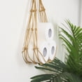 thumbnail image 4 of Walbest Hanging Storage Bag Cotton Line Hand-knitted Rope Bag, Hollow Space-Saving Rope Bag for Toilet Paper Book, Wall Hangings Decor, Length: 42.13", 4 of 7
