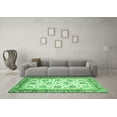 thumbnail image 3 of Ahgly Company Indoor Square Abstract Emerald Green Modern Area Rugs, 4' Square, 3 of 4