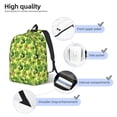 thumbnail image 3 of Rateoe Kiwi and Avocado Pattern Durable Canvas Backpack for Men & Women – Stylish & Lightweight – Adjustable Straps, Multiple Pockets – Fits 15-17 Inch LaptopsMedium, 3 of 5
