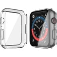 thumbnail image 5 of Phmnkl 2 Pack Hard PC Case Built in Tempered Glass Compatible with 2022 Apple Watch Ultra 49mm, Ultra-Thin Protective Case with Screen Protector for iWatch, Shockproof Cover with Button, Transparent, 5 of 16