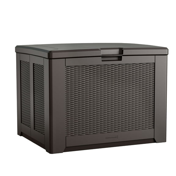Rubbermaid 11" Width Deck Box, Medium, 74 Gallon, Brown