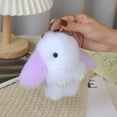 thumbnail image 3 of Soft Plush Bunny Keychain - Adorable Long Ear Rabbit Fluffy Pom Pom Key Ring for Women Girls, Cute Stuffed Animal Toy Bag Charm for Backpack Purse Handbag Decor, 3 of 8