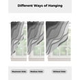 thumbnail image 4 of Black Grey Ombre Swag Valances for Windows, Modern Geometric Abstract Aesthetic Cream Rod Pocket Sheer Valances for Windows, Swag Toppers Light Filtering for Kitchen Living Room 2 Panels 28''x36'', 4 of 6
