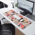 thumbnail image 2 of Long Mouse Pads for Desk,Dogs with Pioneer Flower Desk Mats on Top Of Desks, Desk Mouse Pad Extra Large with 3mm Non-Slip Base and Stitched Edge for Gaming,Office,Work,Home 31.5"x11.8", 2 of 6