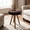 15.7" - Brown  & Black, variant on 31.5" Round Coffee Table with Carved Top, Modern Accent Side Nightstand, Multi-scene Use for Living Room Bedroom Office, Brown & Black