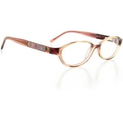 Womens Optical Eyewear - Oval Shape, Plastic Full Rim, Olive Brown