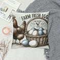 thumbnail image 2 of Leisuo Farm Pillow Cover - and Egg Basket Design, Country Kitchen Decorative Cushion Case for Home, Couch, Bed, Farmhouse Decor, 2 of 5