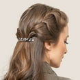 thumbnail image 3 of Unique Bargains 2 Pcs Hair Barrettes Tortoise Shell Hair Clips Acetate French Hair Barrettes for Thick Hair Gray Brown, 3 of 7