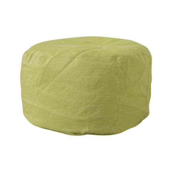 Unstuffed Faux Leather Pouf Cover, 16.5”x12.5" Handmade Footstool Ottoman Storage Solution, Floor Footrest Cushion, Foot Rest with Storage for Living Room, Bedroom Cover