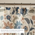 thumbnail image 5 of Timeless Floral Patterned Shower Curtain by Comfort Canopy, 72" x 72", Navy, 5 of 6