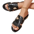 thumbnail image 2 of Norvail Womens Western Water Diamond One Piece Chunky Heel Sandals, Wide Foot Sandals for Women Dressy, Coarse Casual Summer Shoes for Beach Vacation Party, 2 of 5