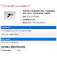 thumbnail image 2 of Ignition Lock Cylinder Set - Compatible with 1982 - 1988 Pontiac Firebird 1983 1984 1985 1986 1987, 2 of 2