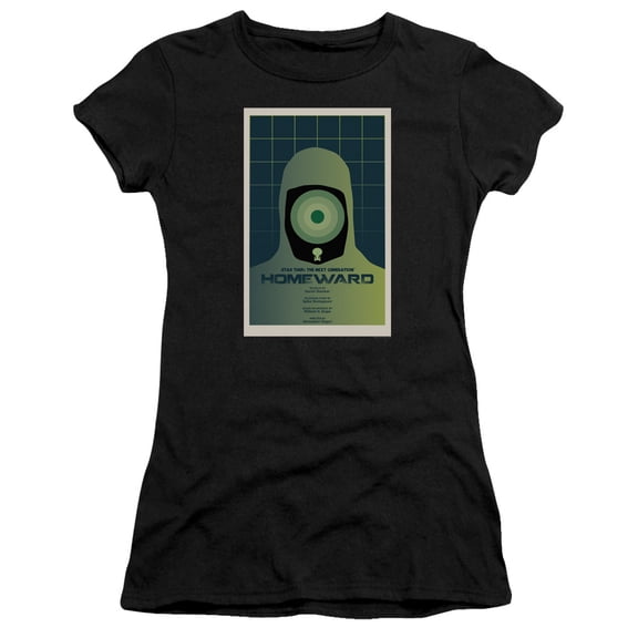 Star Trek Tng Season 7 Episode 13 Junior Women's Sheer T-Shirt Black