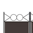 thumbnail image 5 of vidaXL 4-Panel Room Divider Brown 160x200 cm Fabric, 5 of 5