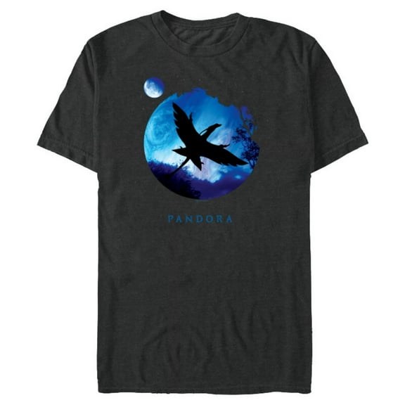 Avatar Pandora Creature Mountain Banshee in Night Sky - Short Sleeve Blended T-Shirt for Adults - Customized-Dark Heather