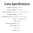 thumbnail image 4 of Carex Designer Soft Grip Derby Cane for All Occasions, Adjustable, Black, 250 lb Weight Capacity, 4 of 5