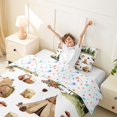 thumbnail image 3 of Castle Fairy Camping Animal Pattern Twin Bedding for Kids, Forest Print Duvet Cover Set for Bedroom, Green Beige,2pcs,No Comforter, 3 of 6