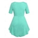 thumbnail image 2 of Tallas grandes Two Tone Botones frontados Camiseta Rosegal  Camisetas tallas grandes, 2 of 5
