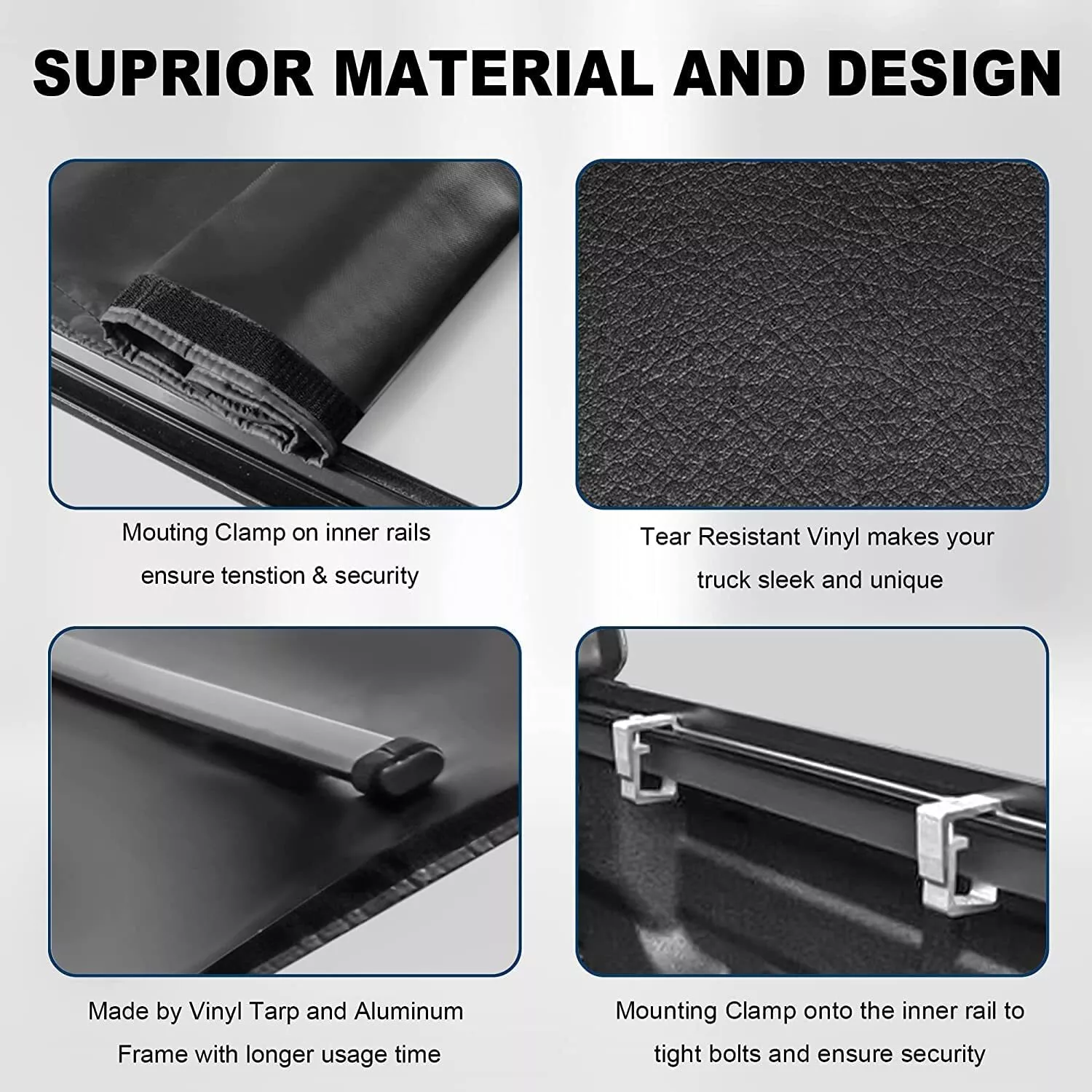 MOSTPLUS 6.5FT Soft Roll Up Bed Tonneau Cover for 2000-2006 Toyota Tundra Waterproof