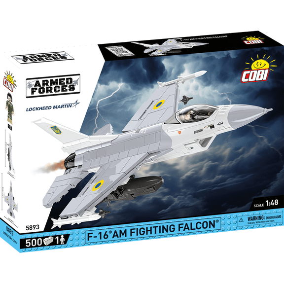 COBI Armed Forces Lockheed Martin F-16 AM Fighting Falcon Model Jet Plane Interlocking Building Block Set # 5893
