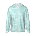 thumbnail image 1 of Lsque Blue Bright Pattern UPF 50+ Lightweight Sun Protection Men's Women's Long Sleeve Shirt, Hoodie Performance -Large, 1 of 7
