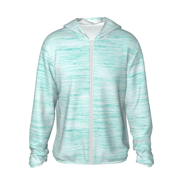 Fotbe Blue Bright Chaqueta con Protección Solar UPF 50+ para Hombre y Mujer, Camisa con Capucha y Bolsillos-Small