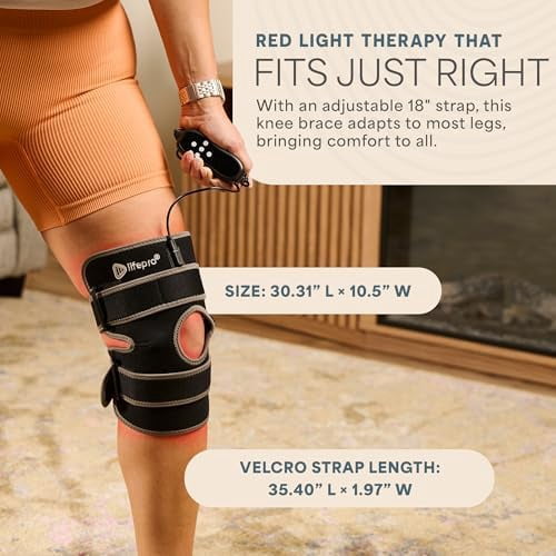 LifePro Vibration & Red Light Knee Wrap – Adjustable, Portable Wellness Support for Comfort & Relaxation