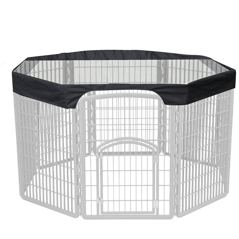 walmeck 8 Panels Octagonal Pet Fence Mesh Cover Dog Playpen Sun Protection  Shade Cover Waterproof Dog Playpen Cover Playpen Not Include 
