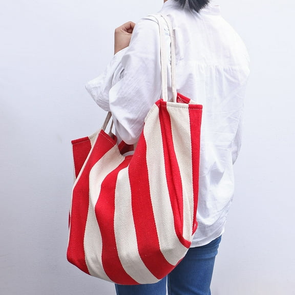 COSMOBETTY Red Canvas Bag 1Pack for Women's Casual Shopping and Daily Use