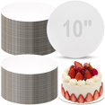 thumbnail image 2 of 50 Pack Cake Boards Round 10 Inch Disposable Cardboard Cake Circles Baking Mats for Decorating, Displaying & Packaging Cakes Pies Pizzas, 2 of 8