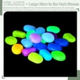 thumbnail image 4 of Large Glow in the Dark Stones, Luminous Pebbles Stones Glowing Rocks for Fish Tank Outdoor Garden, 20 Pcs & White, 4 of 7