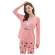 thumbnail image 2 of ICHUANYI Liquidación Mujer Camisa Suelta De Manga Larga + Pantalones Largos Pijama Traje De Dos Piezas ICHUANYI WER202308252336, 2 of 5