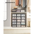 thumbnail image 2 of Organizadores para guardar zapatos SONGMICS, paquete de 18, transparentes, 2 of 6