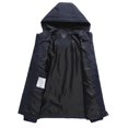 thumbnail image 4 of Chaqueta negra fina resistente al viento y al agua para primavera y otoño para hombre, moda juvenil, traje de senderismo al aire libre, 4 of 6
