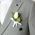 thumbnail image 4 of TNOBHG Floral Brooch Floral Shape Unisex Brooch Clothes Decoration Pin for Wedding Party Prom Garment Jewelry for Bride Groom Corsage, 4 of 8