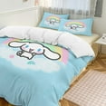 thumbnail image 7 of Cinnamoroll Duvet Cover Set 3-Piece Bedding Set Soft Warm And Comfortable Soft Bed Set with 1 Duvet Cover And 2 Pillowcases for Bedroom All Season 79"x90", 7 of 7