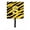 Black Gold, variant on Letter S Initial Monogram - Tiger Stripe - Black Gold Leash Holder Or Key Hook
