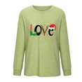 thumbnail image 5 of Holiday Time T-Shirts Femmes Drôle Xmas Graphique Col Rond Chandails en Molleton Léger Chandail Tops Tunique Décontractée Manches Longues Blouse 02-Rose TTTG, 5 of 5