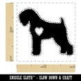 thumbnail image 2 of Black Russian Terrier Chornyi Dog with Heart Self-Inking Rubber Stamp Ink Stamper - Sky Blue Ink - Small 1 Inch, 2 of 7