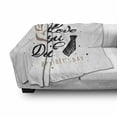 thumbnail image 2 of Father's Day Soft Flannel Fleece Throw Blanket, I Love You Dad with a Tie and Polka Dots Drawn by Hand, Cozy Plush for Indoor and Outdoor Use, 60" x 80", Pale Rust Charcoal Grey, by Ambesonne, 2 of 5