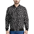 thumbnail image 5 of Chaqueta de motocicleta negra para hombre, chaqueta con cremallera estampada en 3D, chaquetas casuales deportivas de calle, camisetas para mujer, sudadera bomber para primavera y otoño, 5 of 5