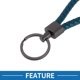 thumbnail image 3 of Llavero de Coche Único Bargains Llavero Universal con Anillo para Llaves de Fob para Casa Cuero Aleación de Zinc Azul Marino 2 Pcs, 3 of 6