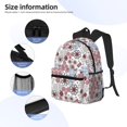 thumbnail image 5 of Haiem Abstract Floral Lightweight Backpack for School, Classic Basic Water Resistant Casual Daypack for Travel with Bottle Side Pockets, 5 of 8