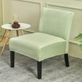 thumbnail image 2 of Armless Accent Chair Covers, Stretch Armless Chair Slipcover Velvet Removable Covers Furniture Protector for Living Room Bedroom, 2 of 7