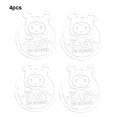thumbnail image 3 of VONKY 4pcs 4Pcs Baby On Board Car Stick-ers Sticker Kids Safety Caution Window Bumper Decal Sticker For All Cars White, 3 of 6
