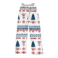 thumbnail image 4 of Women's Christmas Printed Plush Pants, Full Length Long Trousers for Winter Casual Wear, Soft and Warm Fleece Material with Festive Design,Royal Blue,M, 4 of 5