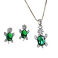 thumbnail image 1 of Turtle Cristal Boucles d'Oreilles Turtle Shape Pendentif Ensemble pour les Femmes Filles Bijoux Cadeau, 1 of 6